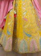 Yellow Color Chiffon Embroidered Lehenga Choli